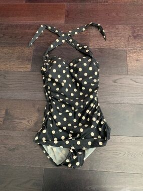 Retro style polka dot bathing suit